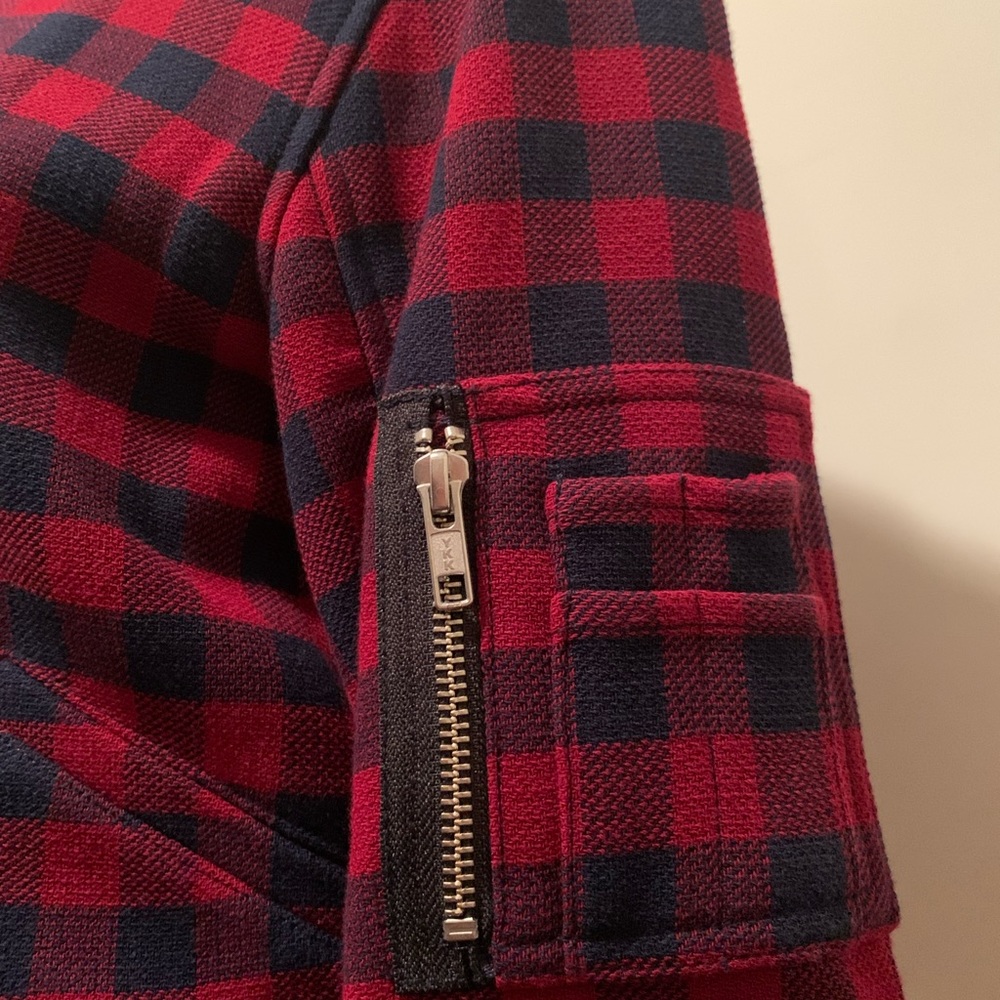 Andrew Gingham Wool Bomber Jacket In Multi Pattern - Picture 9 of 12